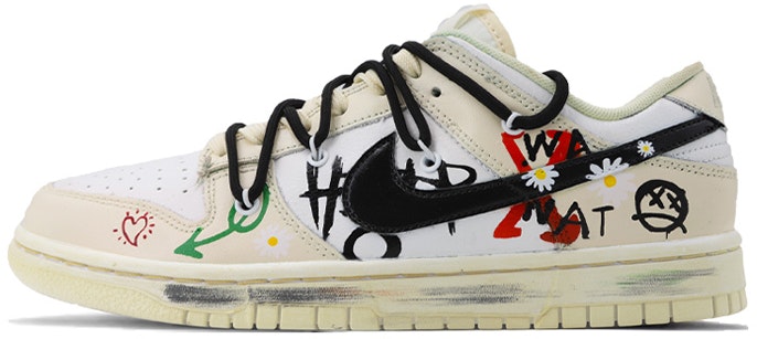 custom-shoes-nike-custom-x-dunk-low-little-daisy-off-white-and-black