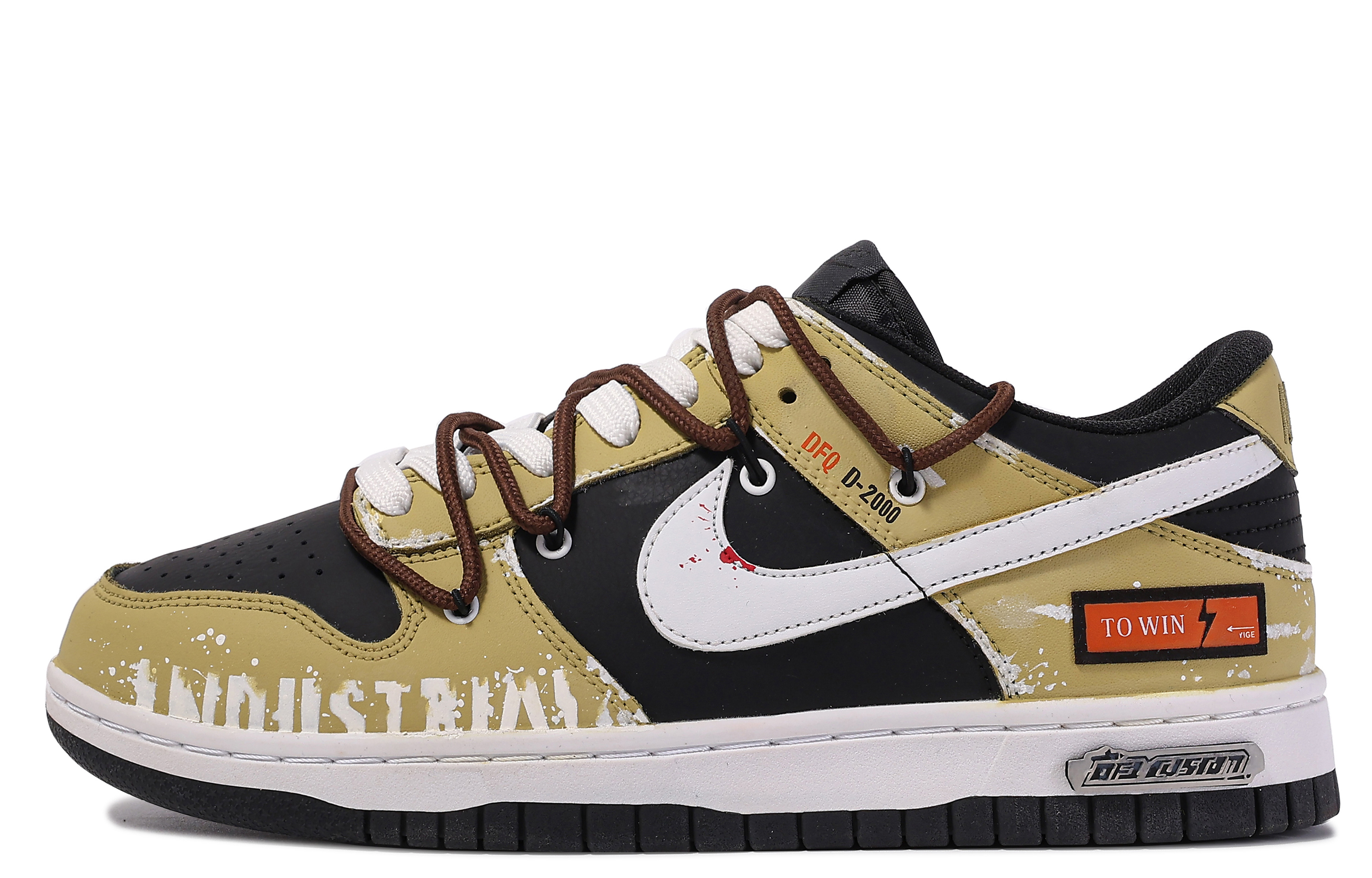[Custom Shoes] Nike Custom Dunk Low 'Mechanical Punk Graffiti - Yellow Black'