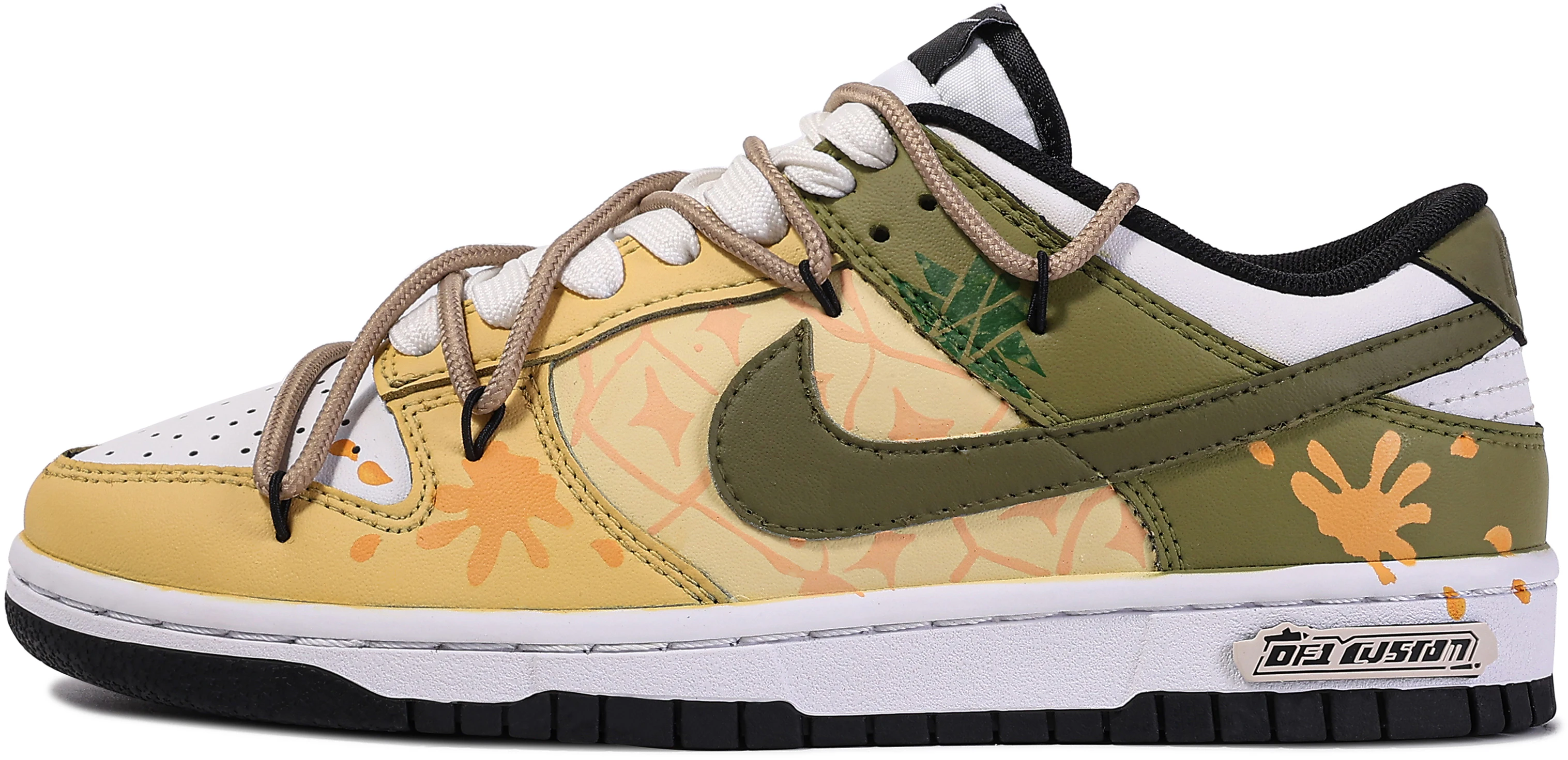 custom-shoes-nike-custom-x-dunk-low-pineapple-fruit-graffiti
