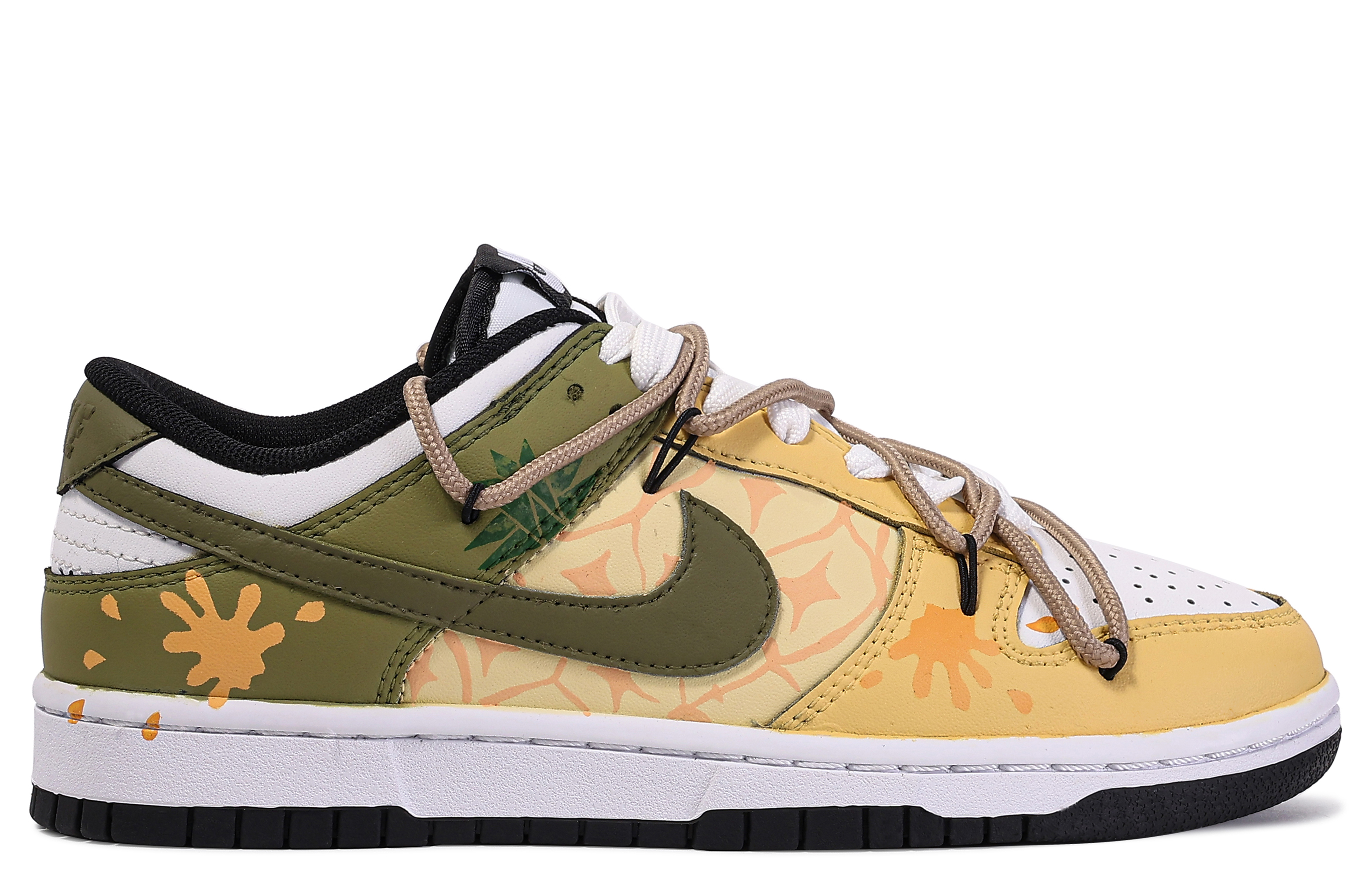 Lookbook 【定製球鞋】 Nike Dunk Low 達文西定製 禮盒 菠蘿蜜 水果塗鴉 簡約 配搭 舒適 低筒 板鞋 GS 橙綠