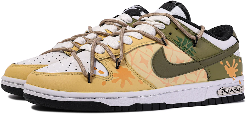 【定製球鞋】 Nike Dunk Low 達文西定製 禮盒 菠蘿蜜 水果塗鴉 簡約 配搭 舒適 低筒 板鞋 GS 橙綠 Shop 【定製球鞋】 Nike Dunk Low 達文西定製 禮盒 菠蘿蜜 水果塗鴉 簡約 配搭 舒適 低筒 板鞋 GS 橙綠