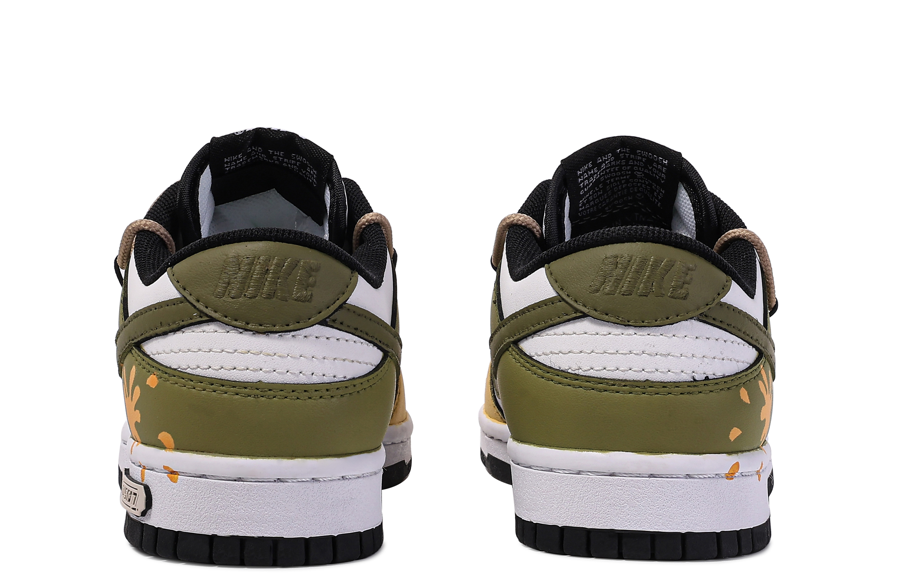 Purchase 【定製球鞋】 Nike Dunk Low 達文西定製 禮盒 菠蘿蜜 水果塗鴉 簡約 配搭 舒適 低筒 板鞋 GS 橙綠