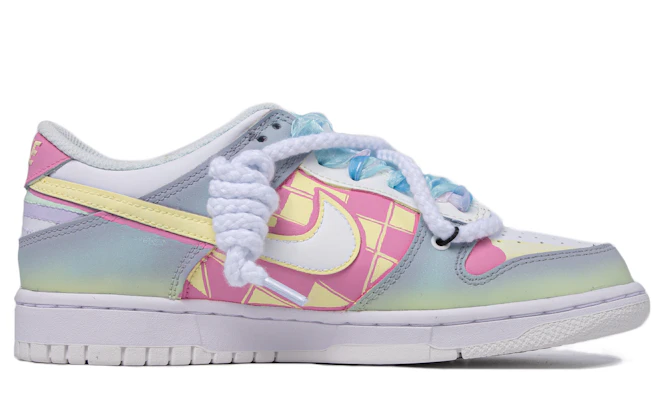 나이키 커스텀 덩크 로우 '핑크 옐로우' (Nike Custom Dunk Low 'Pink Yellow') DJ6188-101-(TeamM-男款花颜) Order 나이키 커스텀 덩크 로우 '핑크 옐로우' (Nike Custom Dunk Low 'Pink Yellow') DJ6188-101-(TeamM-男款花颜)