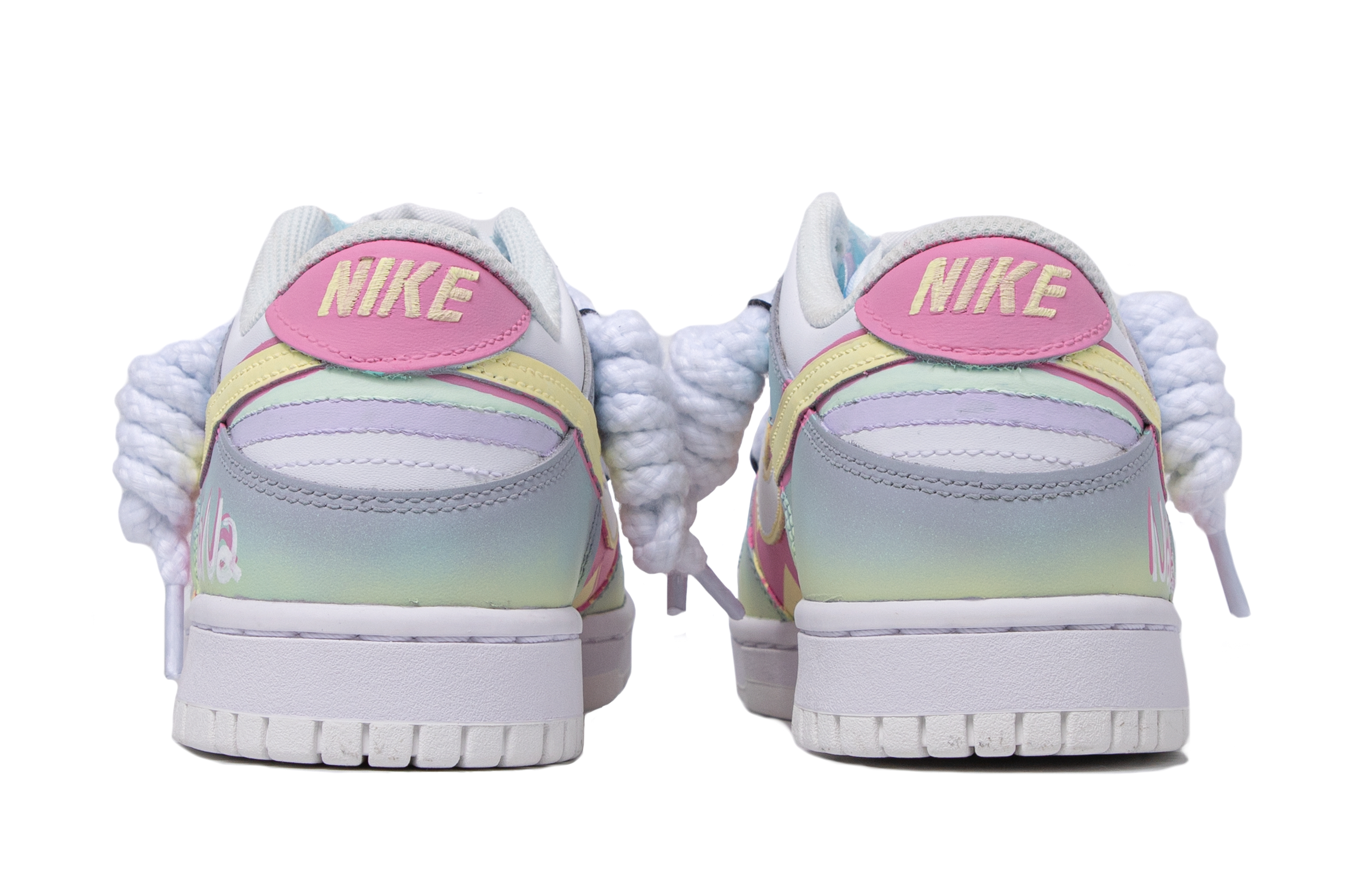 Shop 【カスタムシューズ】ナイキ カスタム x ダンク ロー 'ピンクイエロー' DJ6188-101-(TeamM-男款花颜)