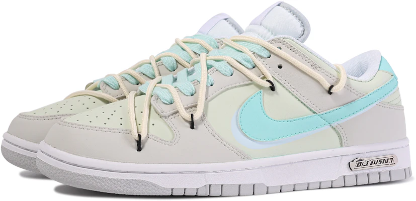 【訂製球鞋】 Nike Dunk Low 達文西訂製 海鹽冰淇淋 塗鴉 簡約 百搭 舒適 低筒 板鞋 GS 灰藍 Shop 【訂製球鞋】 Nike Dunk Low 達文西訂製 海鹽冰淇淋 塗鴉 簡約 百搭 舒適 低筒 板鞋 GS 灰藍