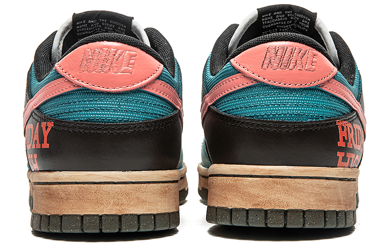 Shop 【客製化球鞋】Nike Dunk Low 野鶴製造 復古未來系列 塗鴉風 賽博朋客 耐磨 低筒 板鞋 男款 黑紅 特別禮盒版