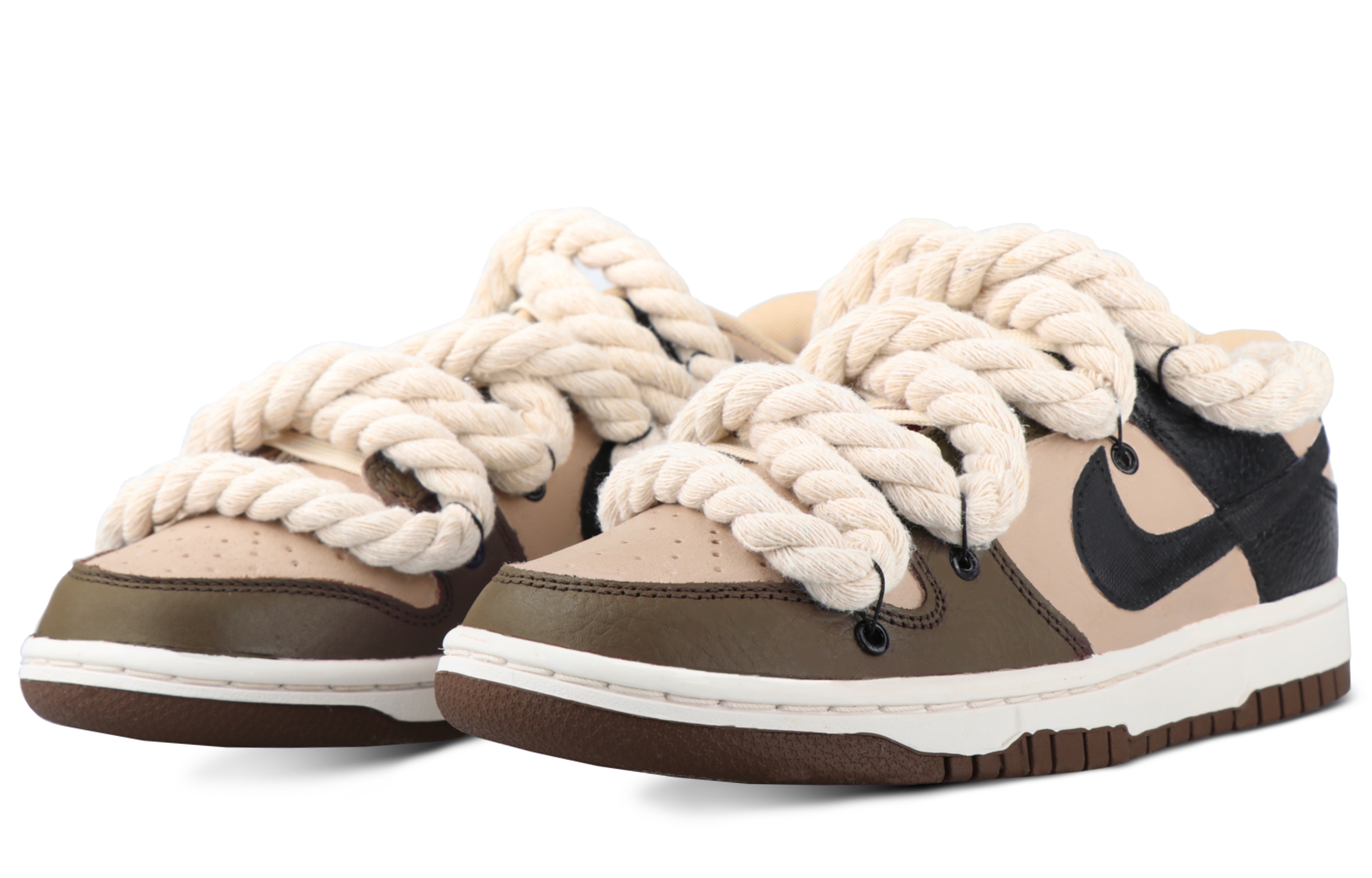 Lookbook [Zapatos Personalizados] Nike DaYueChuangYi x Dunk Low 'Moca Negro-Marrón' DR9704-200(TeamSix-男款-摩卡)