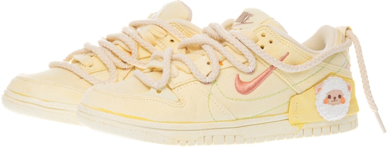 나이키 덩크 디스럽트 2 '페일 옐로 패치워크' (커스텀) DH4402-100(Team柒-女款2淡黄小羊SBOX) Lookbook 나이키 덩크 디스럽트 2 '페일 옐로 패치워크' (커스텀) DH4402-100(Team柒-女款2淡黄小羊SBOX)