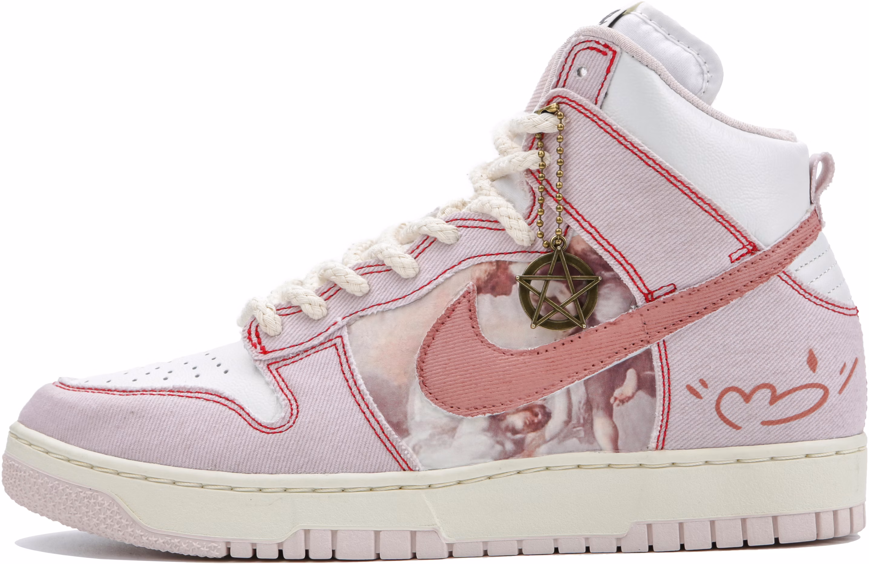 custom-shoes-nike-dunk-high-1985-pink-angel-renaissance