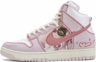 【定制球鞋】 Nike Dunk High 1985 粉色天使 文藝復興 油畫 高幫 板鞋 男女同款 粉白 Buy 【定制球鞋】 Nike Dunk High 1985 粉色天使 文藝復興 油畫 高幫 板鞋 男女同款 粉白