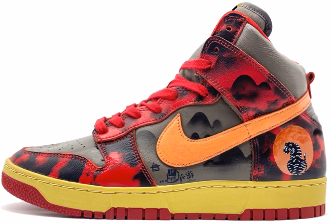 custom-shoes-nike-dunk-high-1985-sp-red-camo-acid-wash-tiger-mountain