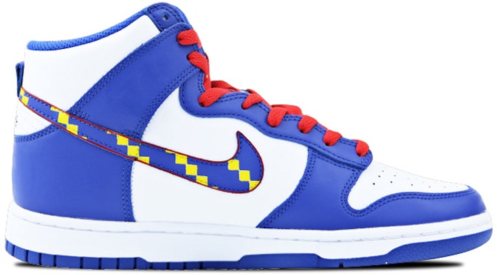 【訂製球鞋】Nike Dunk High 電玩像素 遊戲 高幫 板鞋 男女同款 白藍紅 Order 【訂製球鞋】Nike Dunk High 電玩像素 遊戲 高幫 板鞋 男女同款 白藍紅