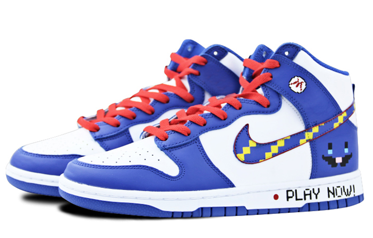 Lookbook 【カスタムシューズ】ナイキ ダンク ハイ「アーケード ピクセル」 DD1399-102(Team叁-男女同款喷绘手绘电玩像素)
