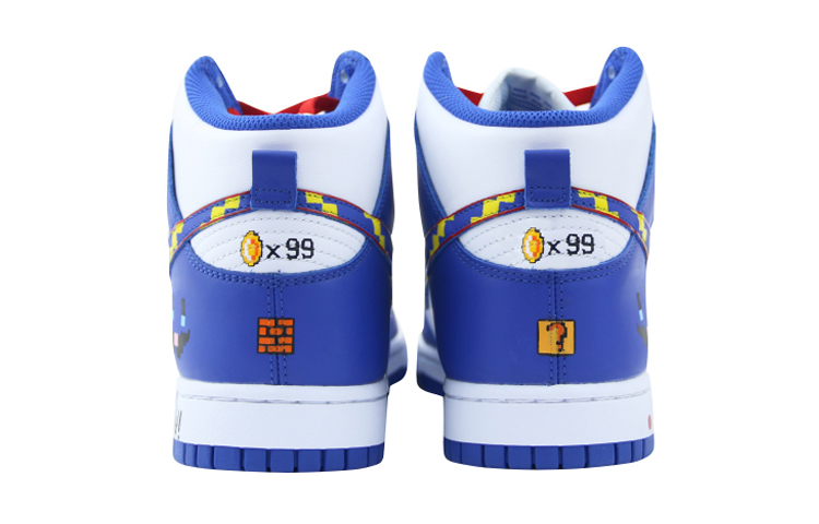 Shop 【カスタムシューズ】ナイキ ダンク ハイ「アーケード ピクセル」 DD1399-102(Team叁-男女同款喷绘手绘电玩像素)