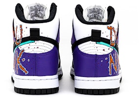 ナイキ ダンク HIGH "黒紫グラフィティ" (カスタム) DD1399-105(team肆-街头英文涂鸦手绘A) Shop ナイキ ダンク HIGH "黒紫グラフィティ" (カスタム) DD1399-105(team肆-街头英文涂鸦手绘A)