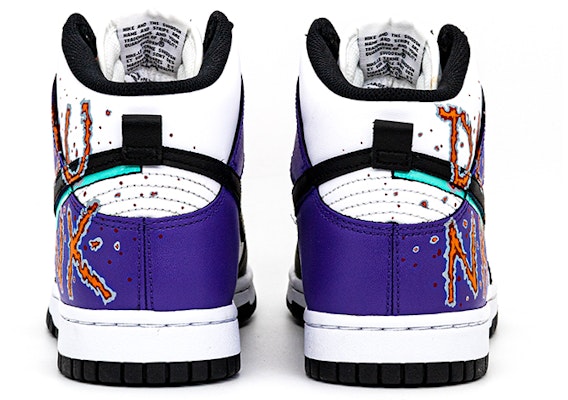 나이키 덩크 하이 '블랙 퍼플 그래피티' (커스텀) DD1399-105(team肆-街头英文涂鸦手绘A) Shop 나이키 덩크 하이 '블랙 퍼플 그래피티' (커스텀) DD1399-105(team肆-街头英文涂鸦手绘A)
