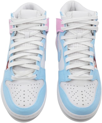 【訂製球鞋】Nike Dunk High 國風 休閒百搭 防滑耐磨 高筒 板鞋 男女同款 藍粉 Purchase 【訂製球鞋】Nike Dunk High 國風 休閒百搭 防滑耐磨 高筒 板鞋 男女同款 藍粉