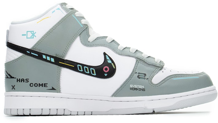 【定制球鞋】 Nike Dunk High fzbb 爆款回歸定制 賽博朋克 未來遊戲 頭號玩家 機能像素 高幫 板鞋 男款 電玩灰 Order 【定制球鞋】 Nike Dunk High fzbb 爆款回歸定制 賽博朋克 未來遊戲 頭號玩家 機能像素 高幫 板鞋 男款 電玩灰