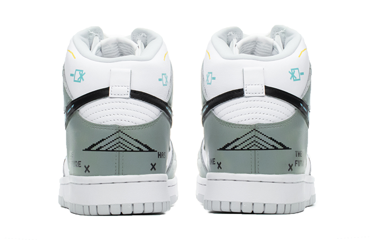 Shop 【定制球鞋】 Nike Dunk High fzbb 爆款回歸定制 賽博朋克 未來遊戲 頭號玩家 機能像素 高幫 板鞋 男款 電玩灰