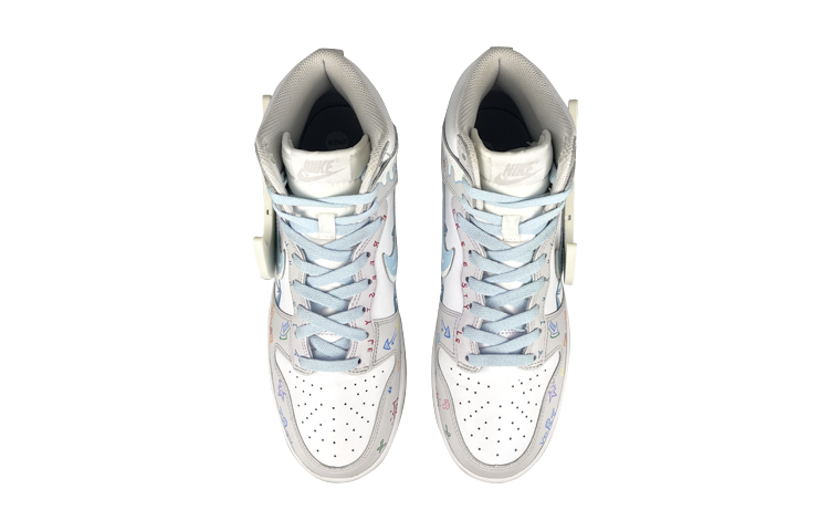 Purchase 【カスタムシューズ】ナイキ ダンク ハイ 'サイバーパンク スノーグラフィティ' DD1399-100(Team叁-男款LED高帮雪山)