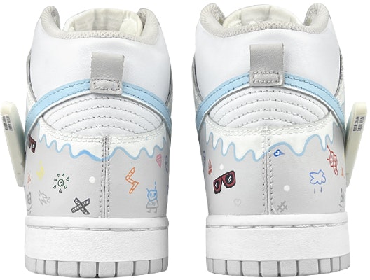 나이키 덩크 하이 '사이버펑크 스노우 그래피티' (커스텀) DD1399-100(Team叁-男款LED高帮雪山) Details for 나이키 덩크 하이 '사이버펑크 스노우 그래피티' (커스텀) DD1399-100(Team叁-男款LED高帮雪山)