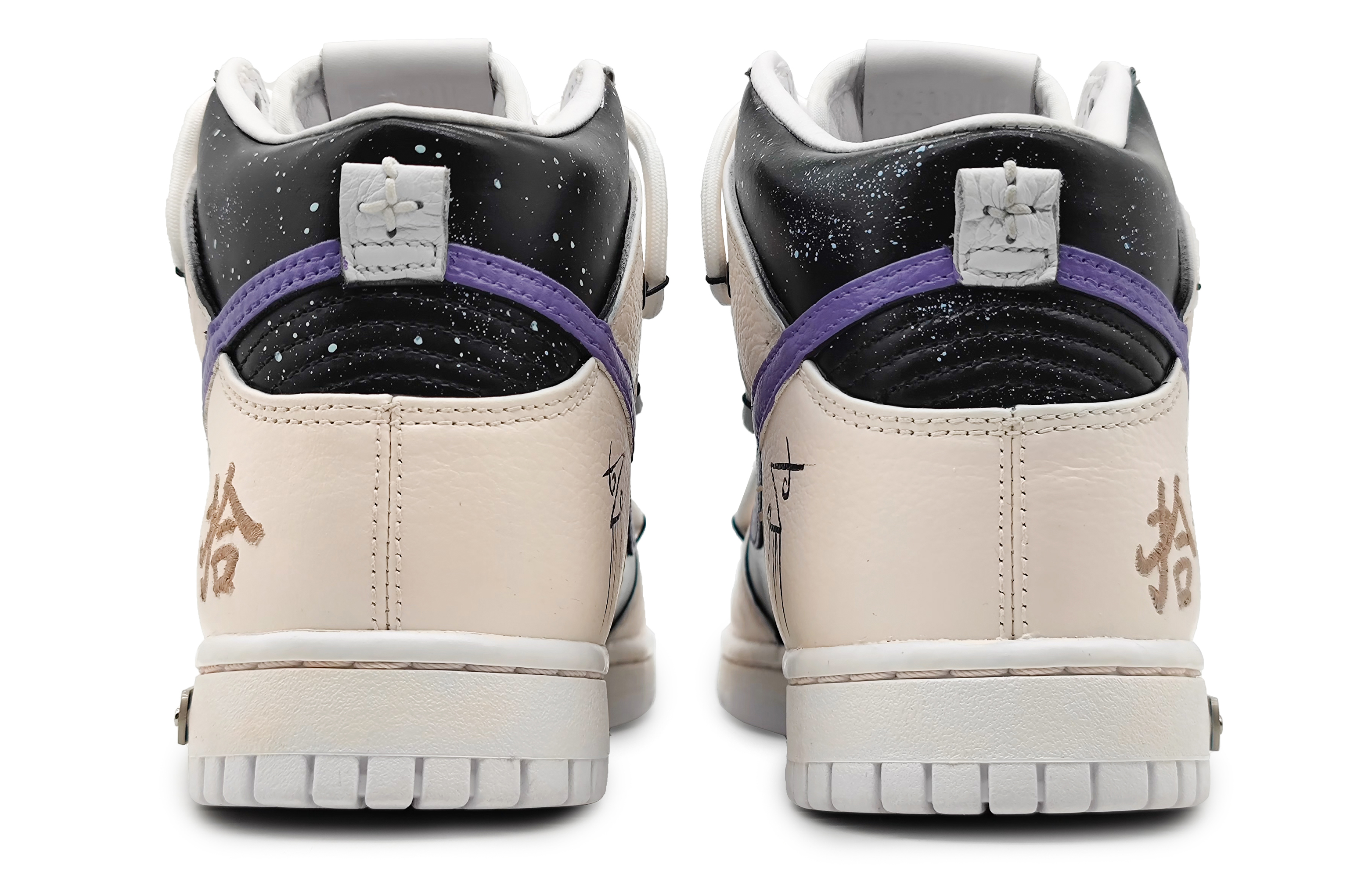 [Custom Shoes] Nike Dunk High 'Ghost Peach Talisman Embroidery Stars' 圖 5