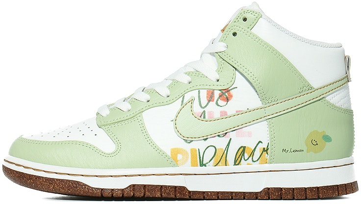 custom-shoes-nike-dunk-high-graffiti-lemon-white-green