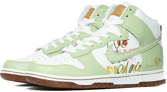 나이키 덩크 하이 '그래피티 레몬 화이트-그린' (커스텀) DQ7680-300(Team10-涂鸦LEMON) Lookbook 나이키 덩크 하이 '그래피티 레몬 화이트-그린' (커스텀) DQ7680-300(Team10-涂鸦LEMON)