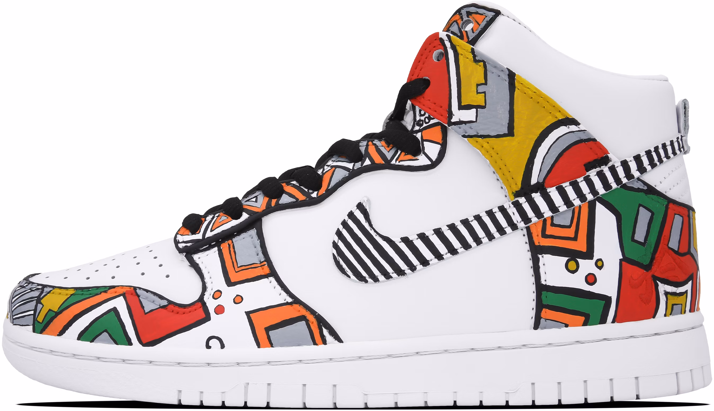 custom-shoes-nike-dunk-high-hand-painted-fangyuan-orange-white