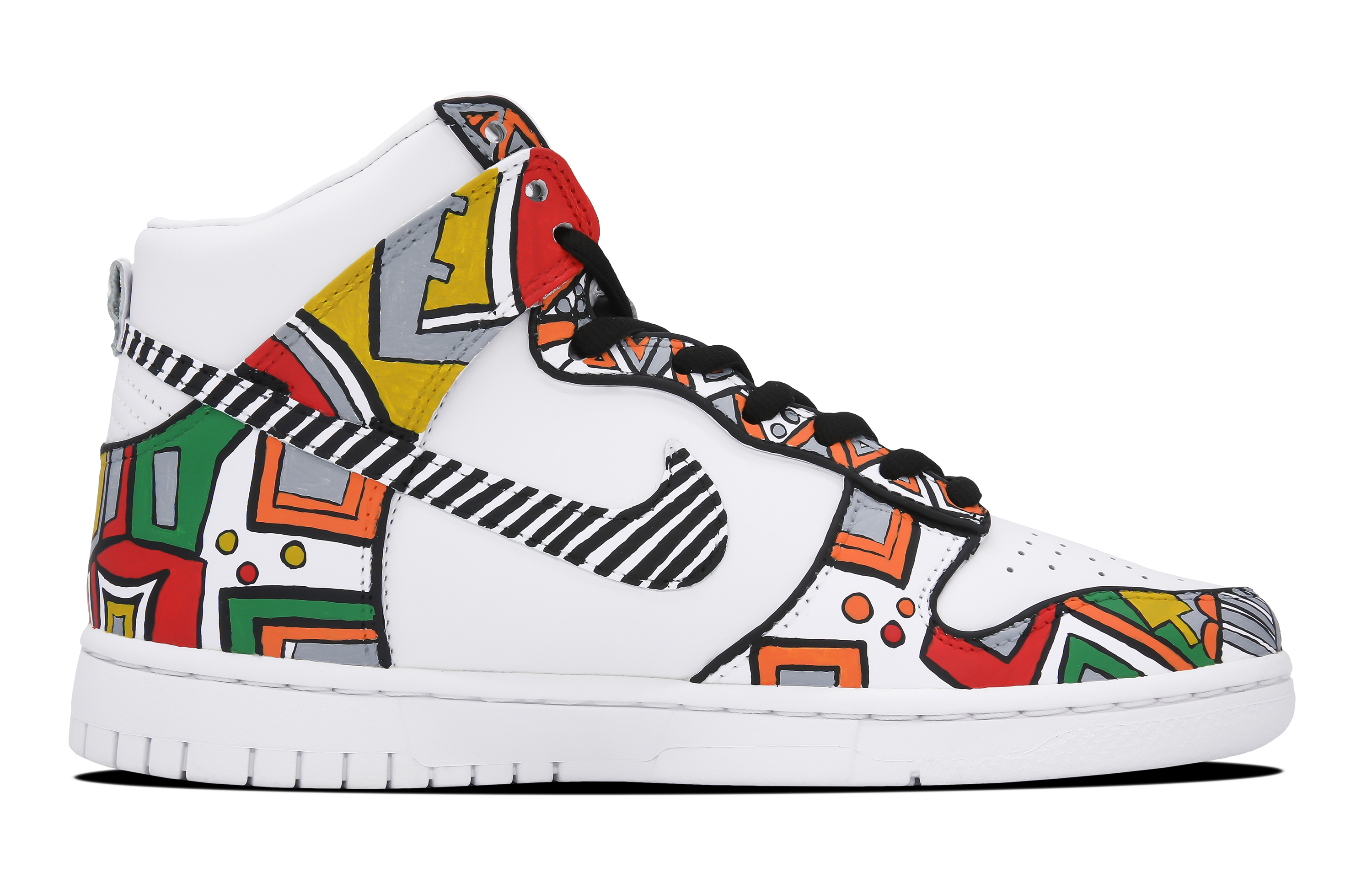 [Custom Shoes] Nike Dunk High 'Hand-Painted Fangyuan Orange White' 圖 2