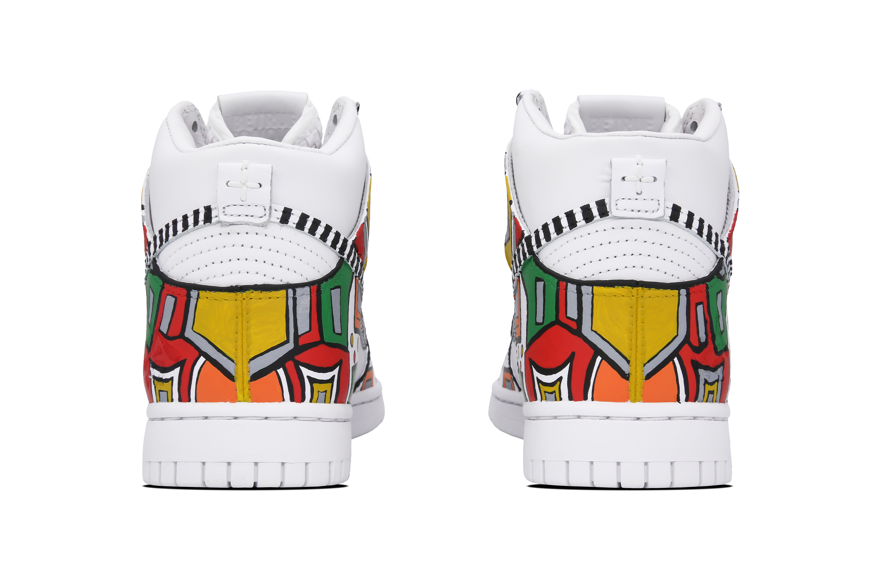 [Custom Shoes] Nike Dunk High 'Hand-Painted Fangyuan Orange White' 圖 4