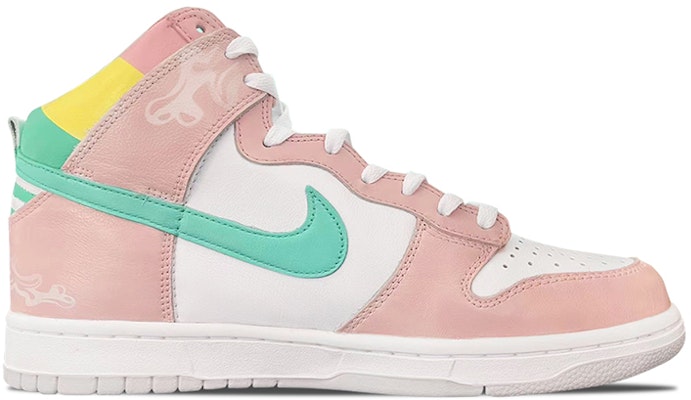 【定制球鞋】 Nike Dunk High 戀愛巷 噴繪 高幫 板鞋 男款 粉藍 Order 【定制球鞋】 Nike Dunk High 戀愛巷 噴繪 高幫 板鞋 男款 粉藍