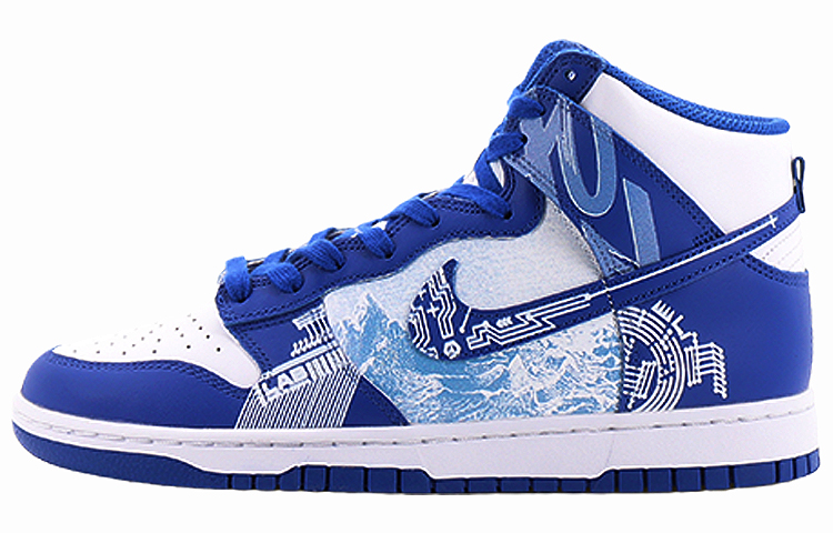 Buy [Sepatu Kustom] Nike Dunk High 'Moon Plan Putih-Biru' DD1399-102(Team10--逐月计划）