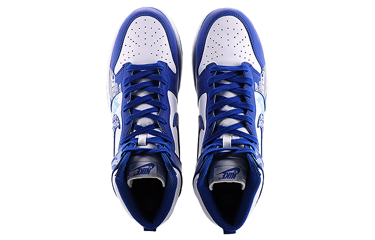 Shop [Sepatu Kustom] Nike Dunk High 'Moon Plan Putih-Biru' DD1399-102(Team10--逐月计划）