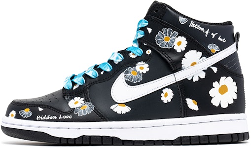 【定制球鞋】Nike Dunk High 野鶴製造 熊貓 黑標 小雛菊 情人節 復古休閒 高幫 板鞋 男款 黑白 Buy 【定制球鞋】Nike Dunk High 野鶴製造 熊貓 黑標 小雛菊 情人節 復古休閒 高幫 板鞋 男款 黑白