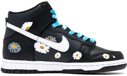 【定制球鞋】Nike Dunk High 野鶴製造 熊貓 黑標 小雛菊 情人節 復古休閒 高幫 板鞋 男款 黑白 Order 【定制球鞋】Nike Dunk High 野鶴製造 熊貓 黑標 小雛菊 情人節 復古休閒 高幫 板鞋 男款 黑白