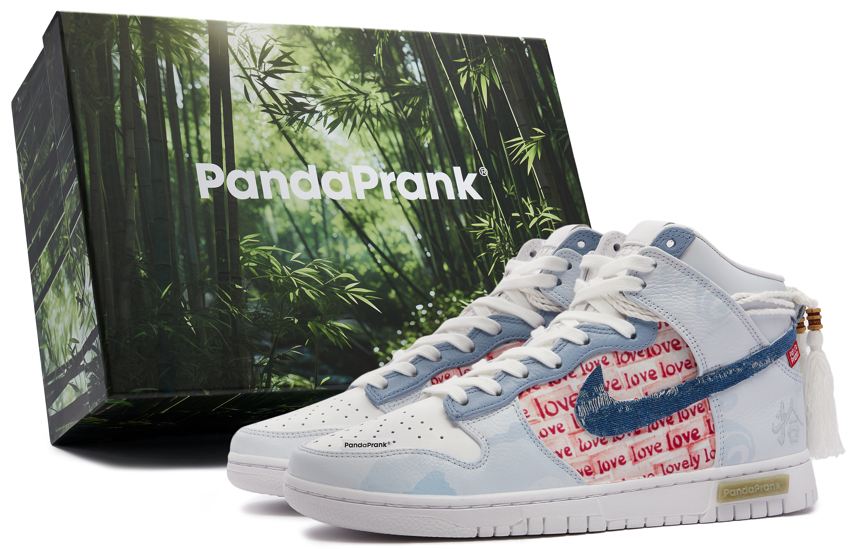 Buy [Zapatillas Personalizadas] Nike Dunk High 'Panda Nubes de Amor Travieso' DO2321-111-481211