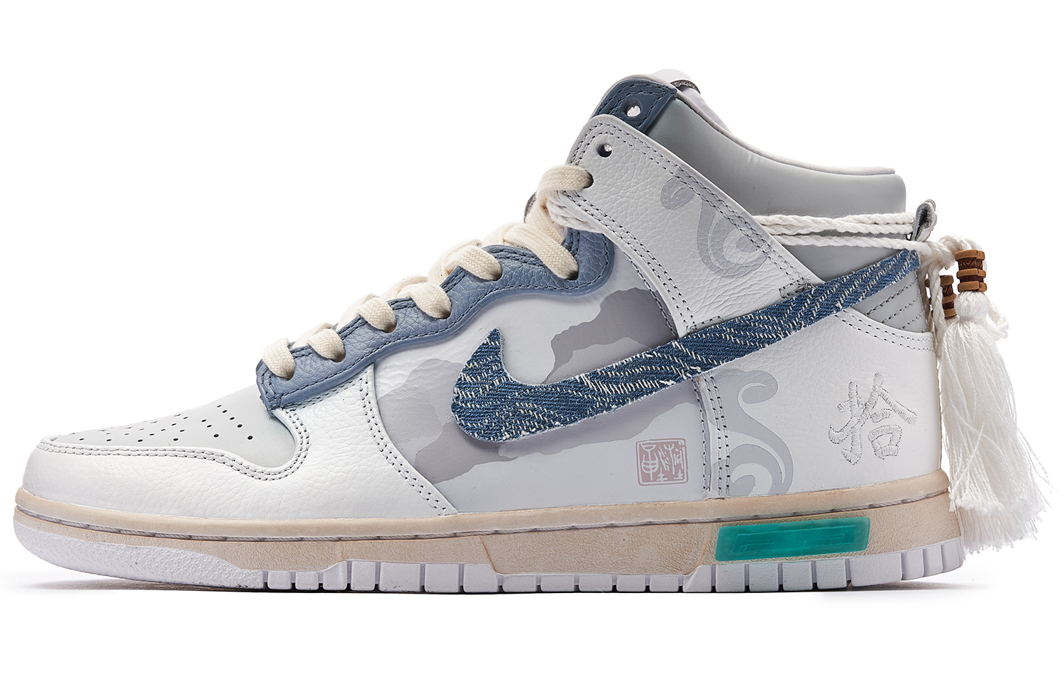 Buy 【定制球鞋】 Nike Dunk High 熊貓惡作劇 百川歸海 CNY 新年禮物 板鞋 男女同款 灰白 兔年限定