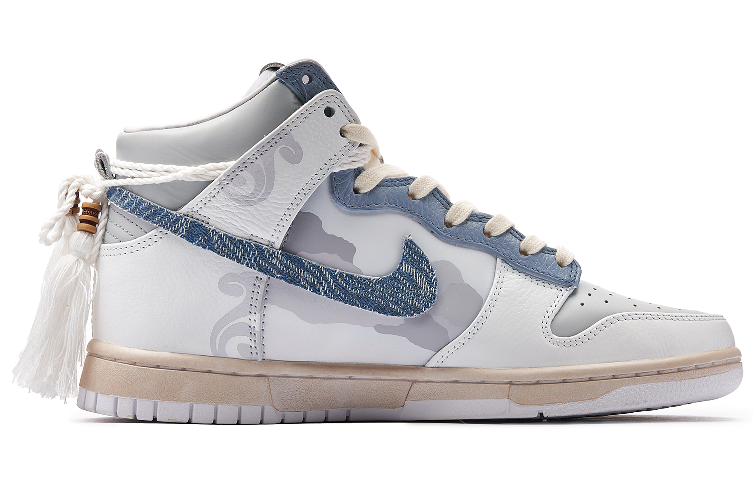 Order 【定制球鞋】 Nike Dunk High 熊貓惡作劇 百川歸海 CNY 新年禮物 板鞋 男女同款 灰白 兔年限定