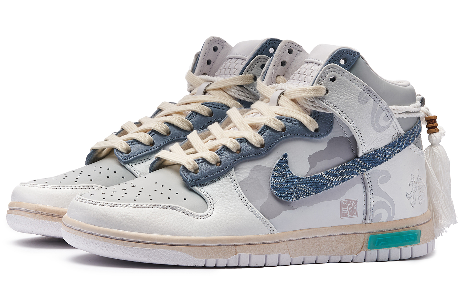 Lookbook 【定制球鞋】 Nike Dunk High 熊貓惡作劇 百川歸海 CNY 新年禮物 板鞋 男女同款 灰白 兔年限定