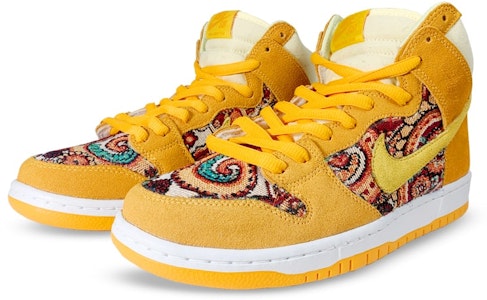 【定制球鞋】Nike Dunk High 水果系列 復古風 工裝 腰果花 貼布 菠蘿 休閒 低幫 板鞋 男女同款 黃棕 Lookbook 【定制球鞋】Nike Dunk High 水果系列 復古風 工裝 腰果花 貼布 菠蘿 休閒 低幫 板鞋 男女同款 黃棕