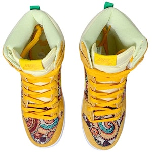 【定制球鞋】Nike Dunk High 水果系列 復古風 工裝 腰果花 貼布 菠蘿 休閒 低幫 板鞋 男女同款 黃棕 Shop 【定制球鞋】Nike Dunk High 水果系列 復古風 工裝 腰果花 貼布 菠蘿 休閒 低幫 板鞋 男女同款 黃棕