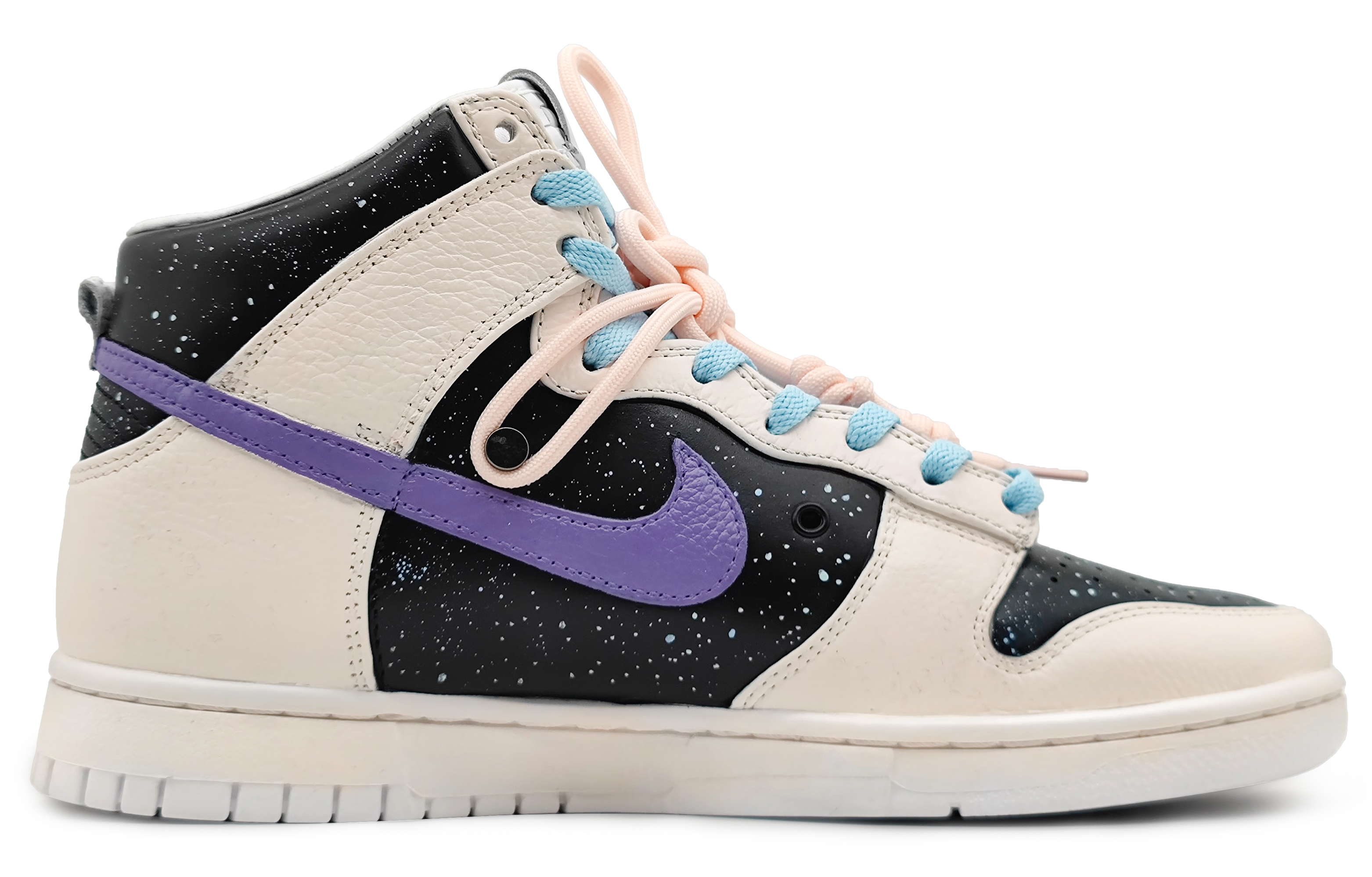 Order [Kasual Custom] Nike Dunk High 'Merah Jambu Rhyme Langit Berbintang' DO2321-111(Team16-男女款粉韵星空)