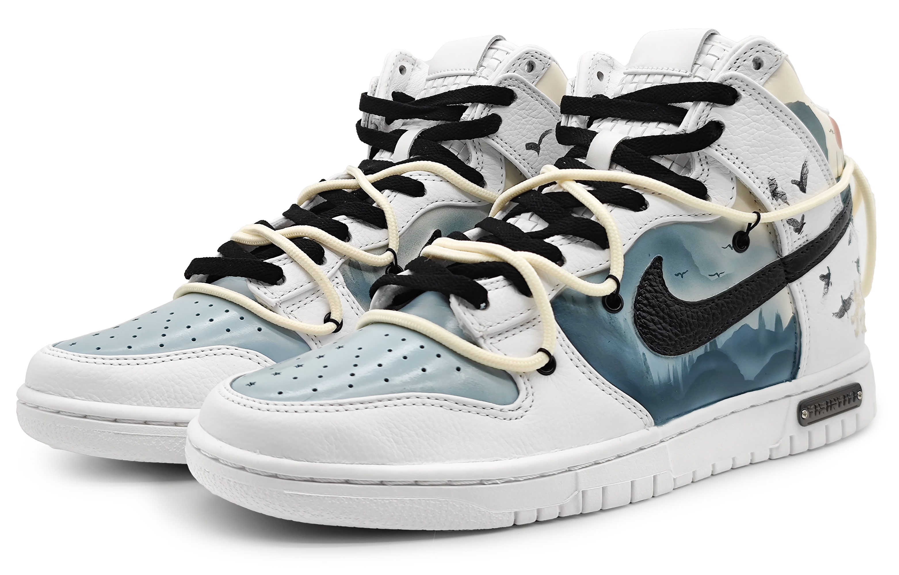 [Custom Shoes] Nike Dunk High 'Shi Ink Mountains and Flying Birds' 圖 3