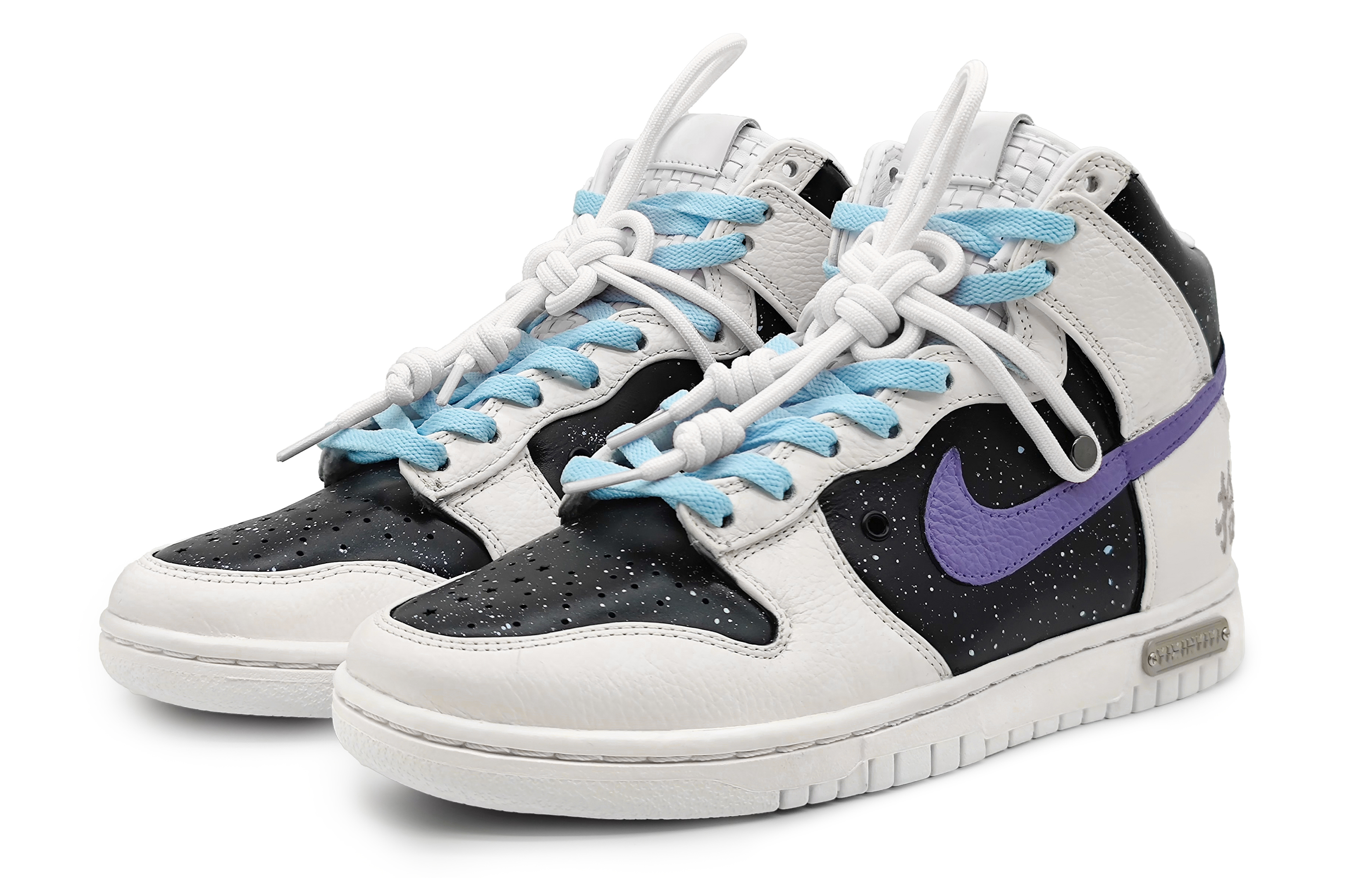 Lookbook [Sepatu Custom] Nike Dunk High 'Langit Berbintang Perak' DO2321-111(Team16-男女款银色星空)