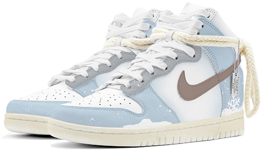 Nike Dunk High カスタム「雪国ロマンス」(ブルーホワイト) DO2321-111(TeamS-复古麻绳雪花S-BOX) Shop Nike Dunk High カスタム「雪国ロマンス」(ブルーホワイト) DO2321-111(TeamS-复古麻绳雪花S-BOX)