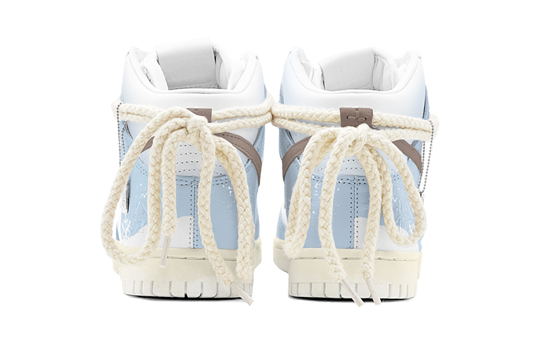 Purchase [Zapatos Personalizados] Nike Dunk High 'Romance Nevado Azul Blanco' DO2321-111(TeamS-复古麻绳雪花S-BOX)