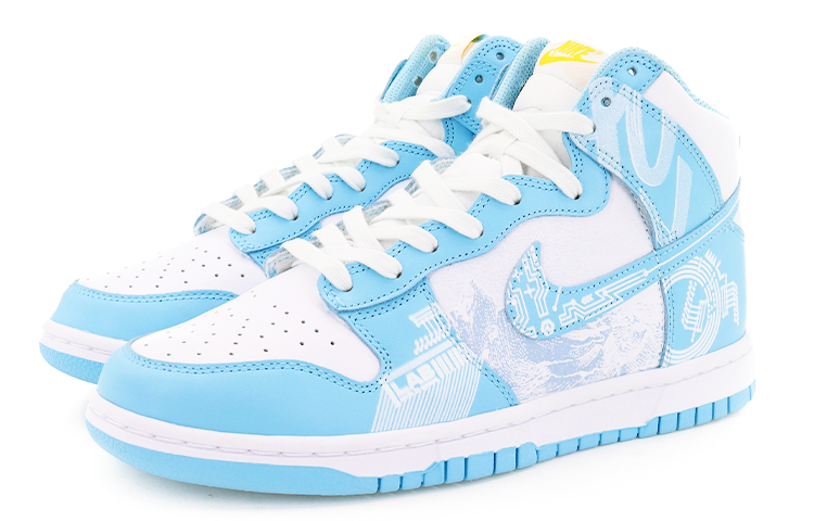 Lookbook 나이키 덩크 하이 "별밤 블루-화이트"(커스텀) DD1399-401(Team10-逐月计划）