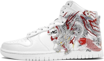 【定制球鞋】 Nike Dunk 萬花弄 白龍出海 禮盒 中國風系列 印花 時尚 潮流 舒適 百搭 休閒 簡約 運動 高幫 板鞋 男女同款 白色 Order 【定制球鞋】 Nike Dunk 萬花弄 白龍出海 禮盒 中國風系列 印花 時尚 潮流 舒適 百搭 休閒 簡約 運動 高幫 板鞋 男女同款 白色