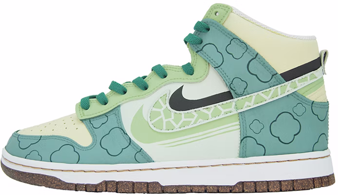 【客製化球鞋】Nike Dunk High 斑駁四葉草 特殊鞋盒 高筒 板鞋 男款 黃綠 Order 【客製化球鞋】Nike Dunk High 斑駁四葉草 特殊鞋盒 高筒 板鞋 男款 黃綠